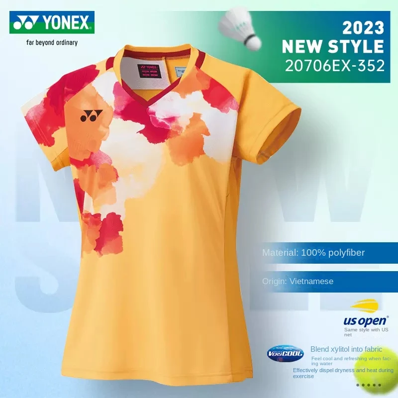 Tennis t-shirt US OPEN 2023 YONEX match badminton short sleeve t shirt  clothing sport Jersey top 10501EX men women polo - AliExpress