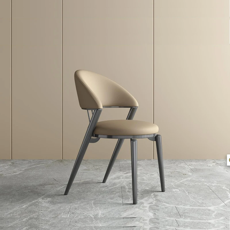 Free Shipping Luxury Dining Chairs Modern Metal Ergonomic Mobile Dining