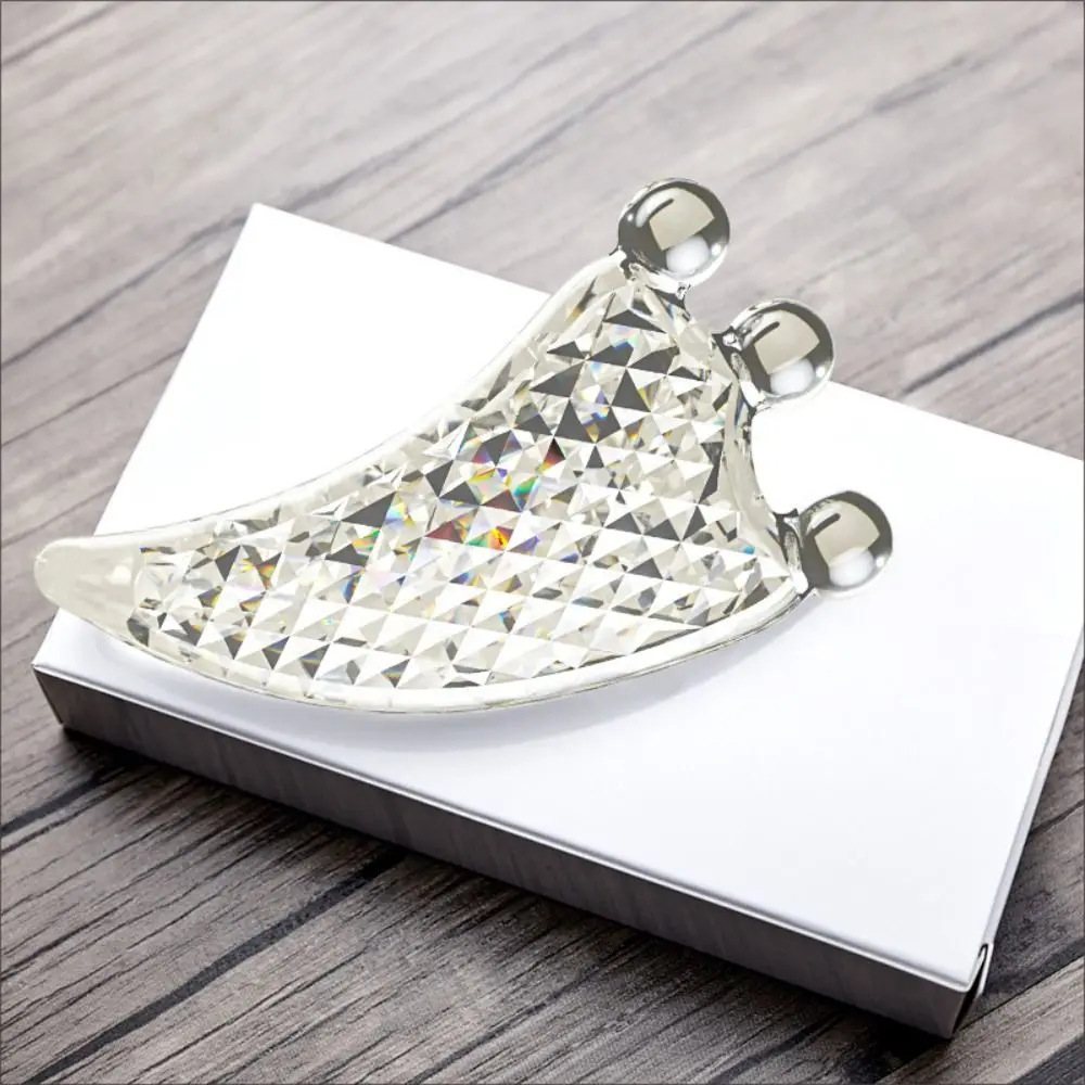 

Resin Crystal Scraping Board 3 Beads Neck Nose Massage Scraper Slimming Skin Lifting Acupuncture Massager Stick Women