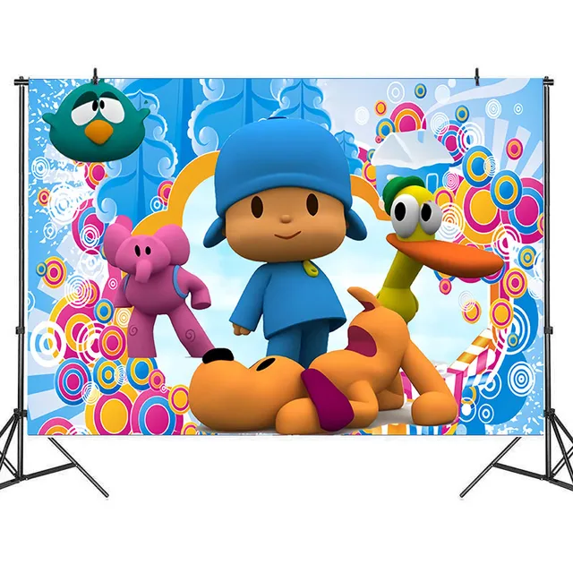 Desenhos Animados Anime Pocoyo Festa De Aniversário Pano De Fundo Decoração  De Parede Meninos Meninas Foto Prop Fotografia Fundo Vinil Volta Gota -  Estatuetas - AliExpress