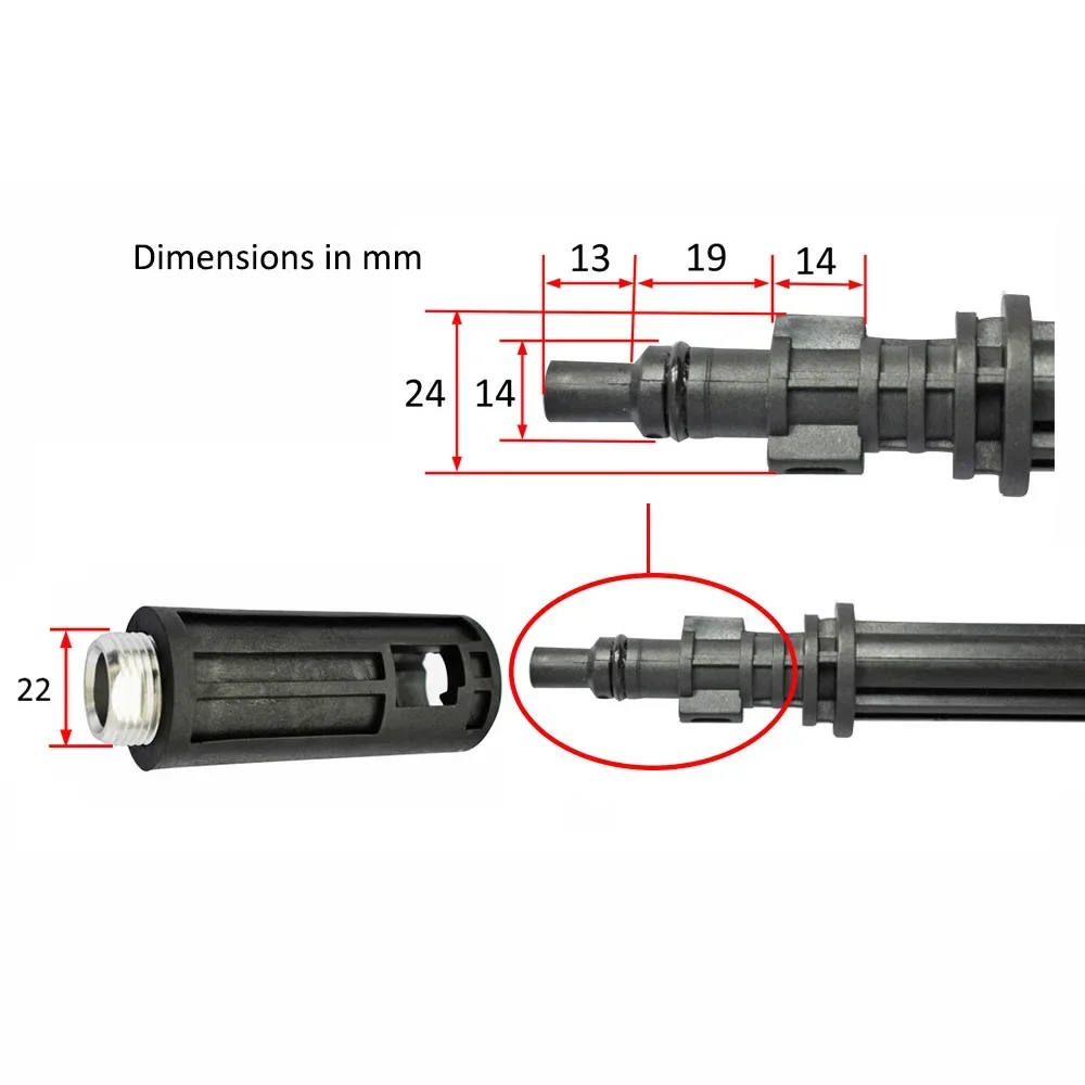 Pressure Washer Adapter Car Washer Connector for Lavor Sterwins Champion Vax Craftsman Deko Parkside Briggs bayonet fitting M22 images - 6