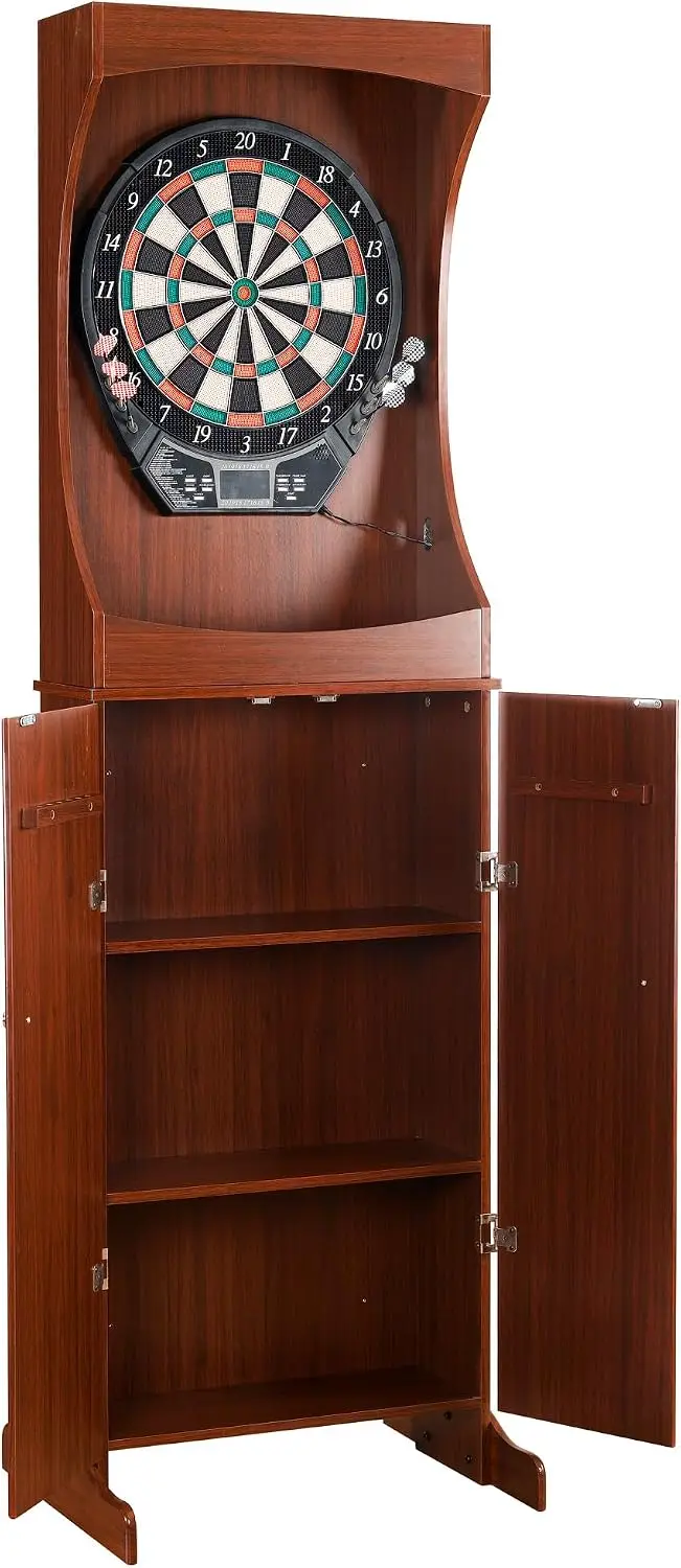 Outlaw Electronic Dart Board Cabinet Set - 81-in Electric Dart Board with Cabinet - Professional Dart Board with 6 Soft Tip image 2