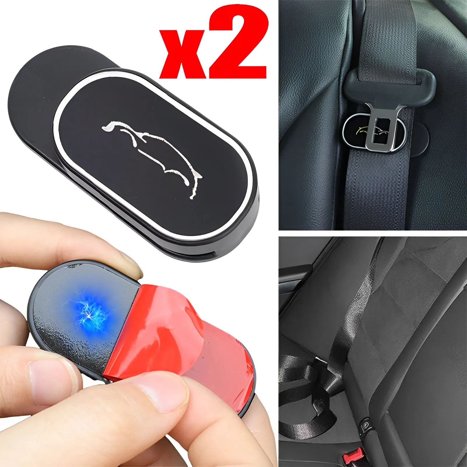 Car Seat Belt Clip Magnetic Safety Belt Fixed Limiter Customized Cars  Safety Seat Belts Holder Stopper Buckle Auto Interior Part