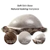 Thin Skin 0.02-0.03mm Men Toupee Comb Back Natural Human Hair Men Wig Indian Remy Hair Wig Toupee Hair Replacement Hair System 6