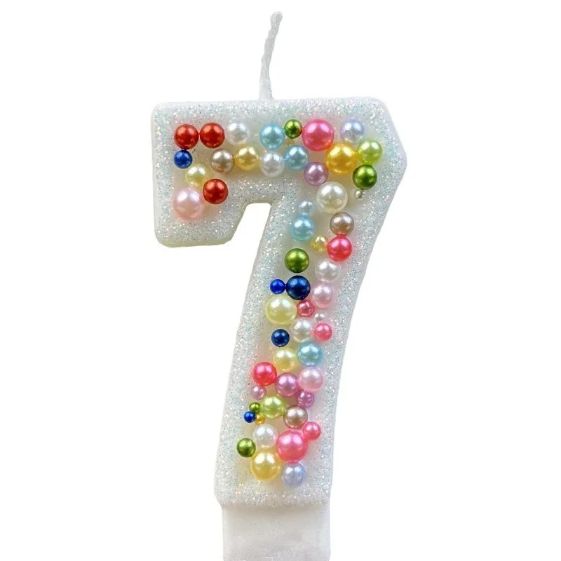 Creative Digital Birthday Candle Cake Party Decoration Birthday Wax DIY Brushing Mixed Color Number