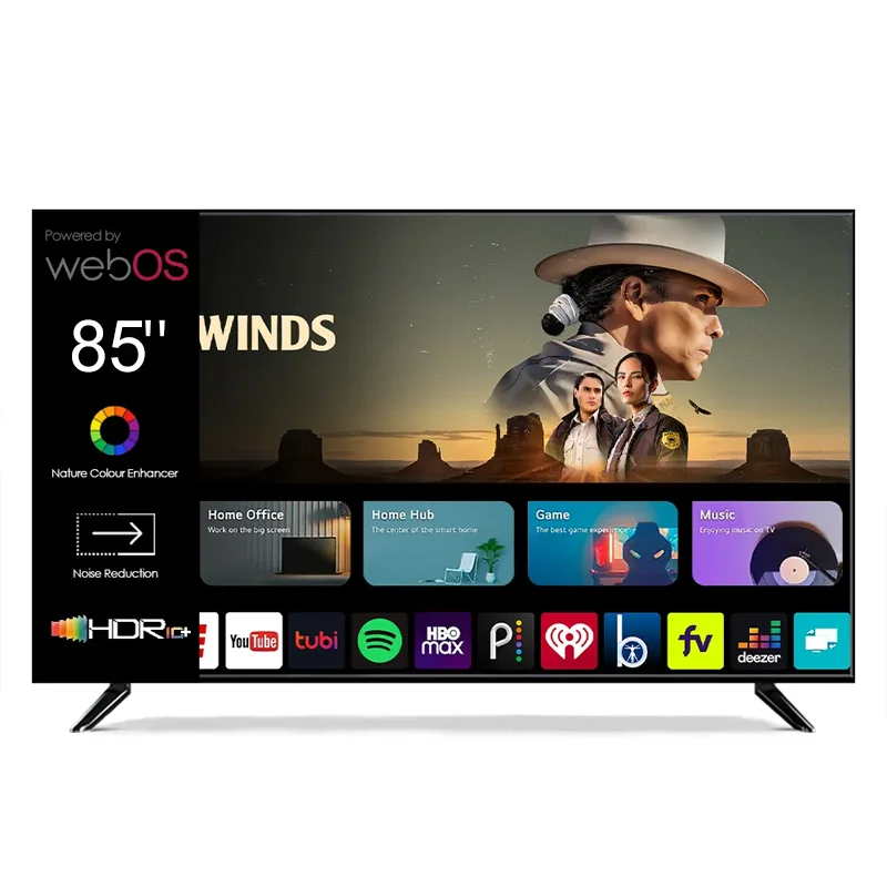 85 Inch Big Screen Television Smart Android TV with LED Backlight Flat Screen for Hotels 4K HD Definition TV