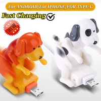 Funny Humping Dog Fast Charger USB/IOS/Type-C Charging Data Cable for Apple Android Phone Portable Mobile Phones Charger Dog