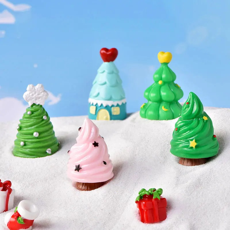 

Fish Tank Decorative Cake Christmas Series Micro Landscape Snow View Christmas Tree Little Deer Cute Decorative Resin Crafts