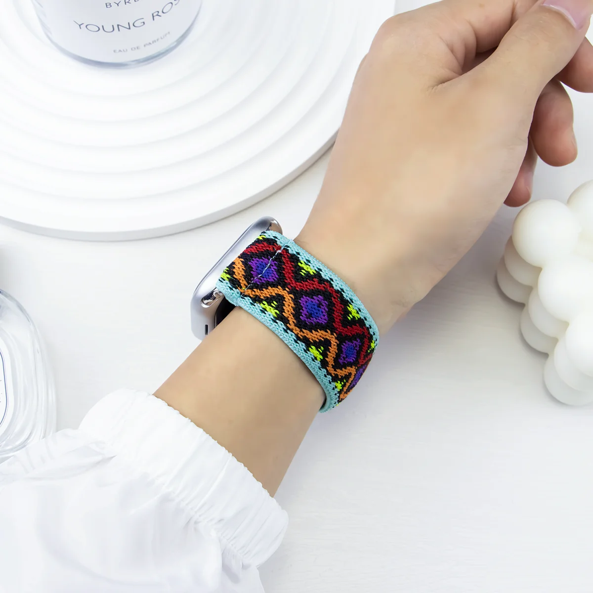 Bohemian Style Elastic Nylon Watch Band Solo Loop