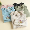 Autumn New Sweet Mock Neck Embroidered Pullovers Sweater Women Long Sleeve Casual Knitting Top Pullovers D259 1