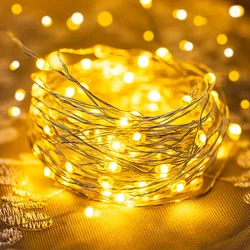 Waterproof LED Fairy String Lights for Outdoor Holiday Decoration (Warm)