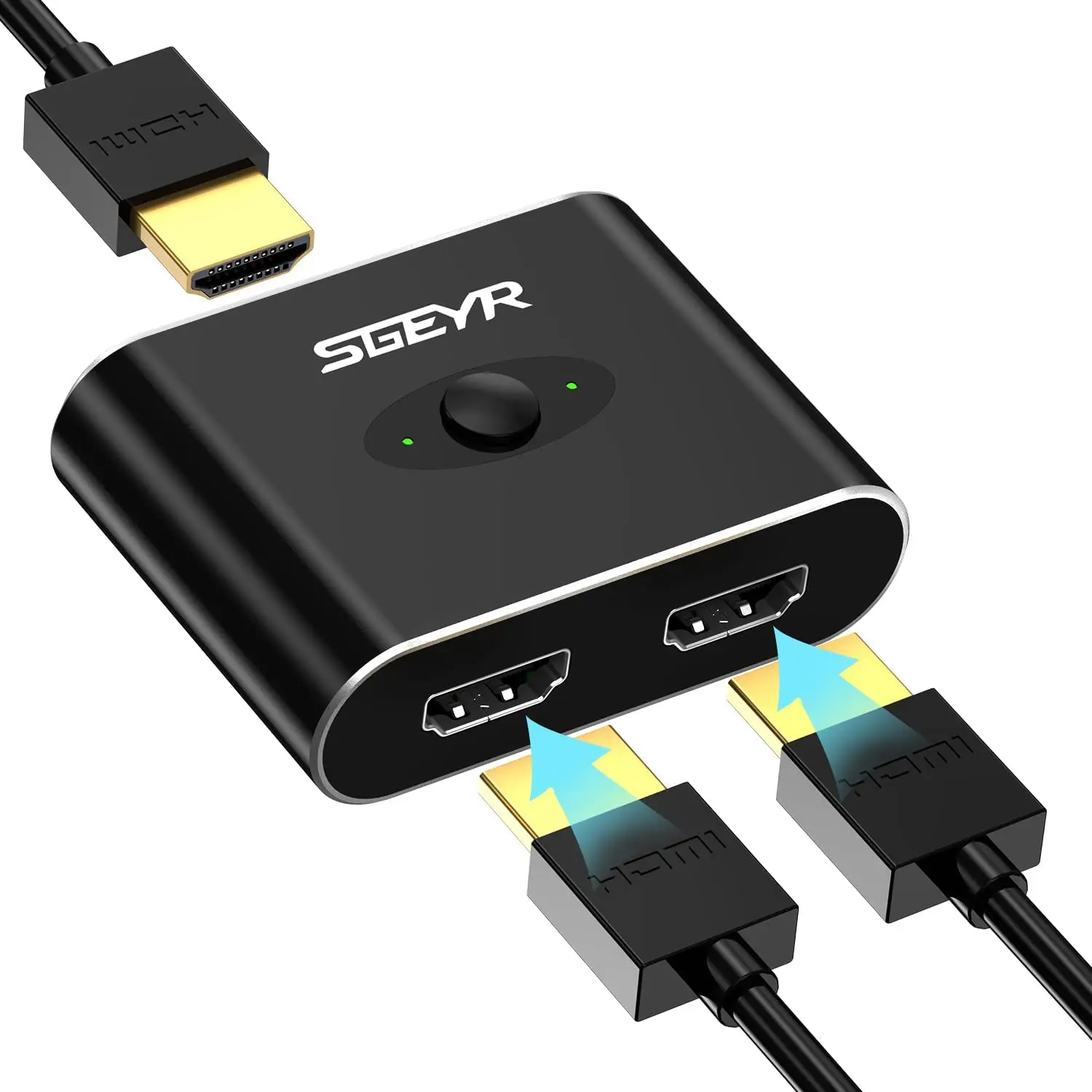 Hdmi switch 4k 60hz splitter sgeyr aluminum bidirectional hdmi switcher