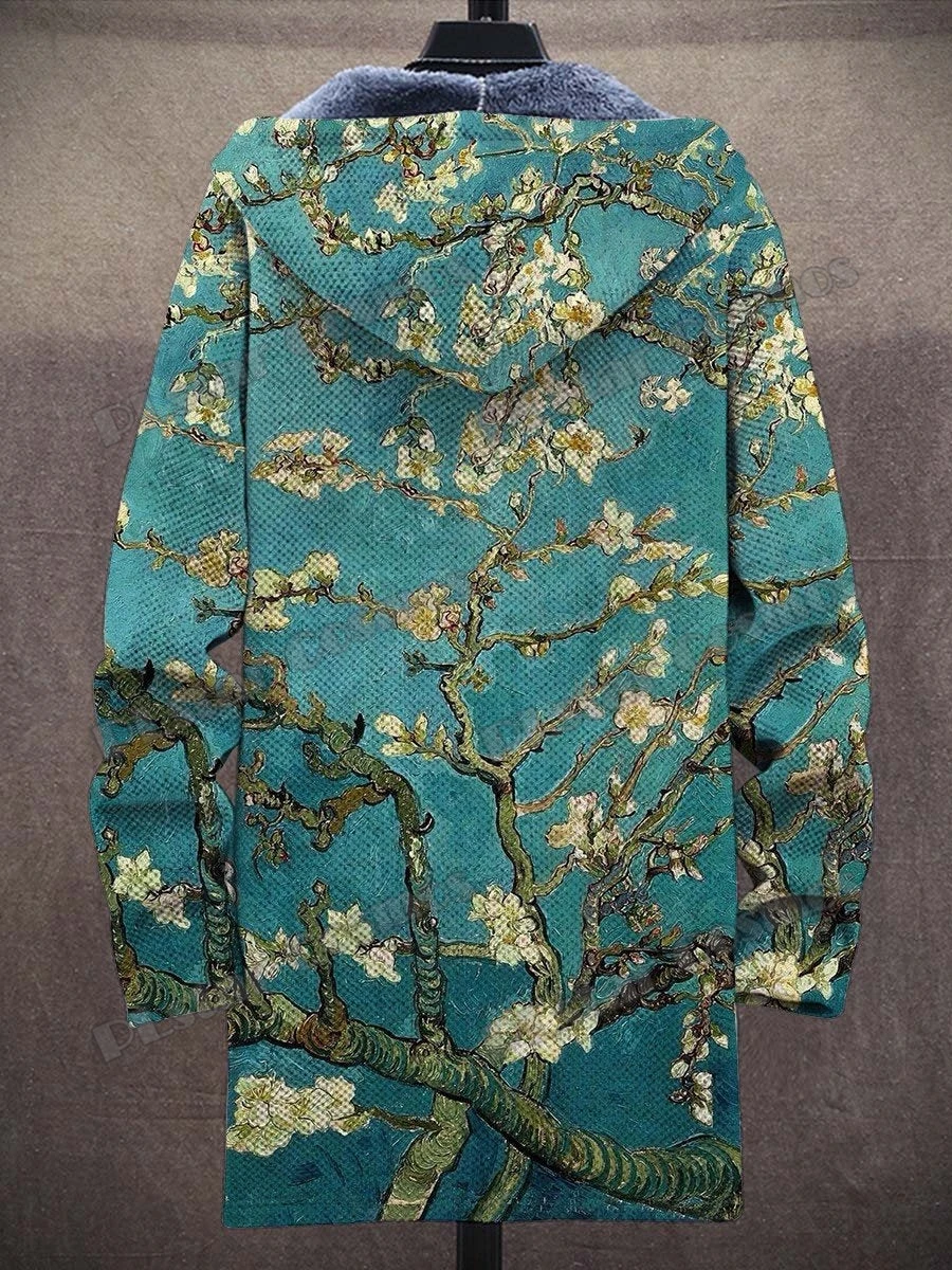 Farbe Ölgemälde Kunst & Schmetterling Muster 3D Gedruckt Herren Mode Plüsch Dicken Kapuzenmantel Winter Lässige Warme Reißverschlussjacke CM04 – Detail 8