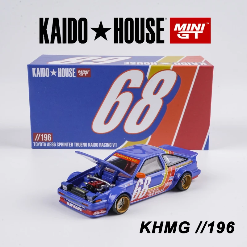 카이도 하우스 AE86 스프린터 트루에노 이마이 레이싱 V1 196 합금 자동차 모델 180 체이스