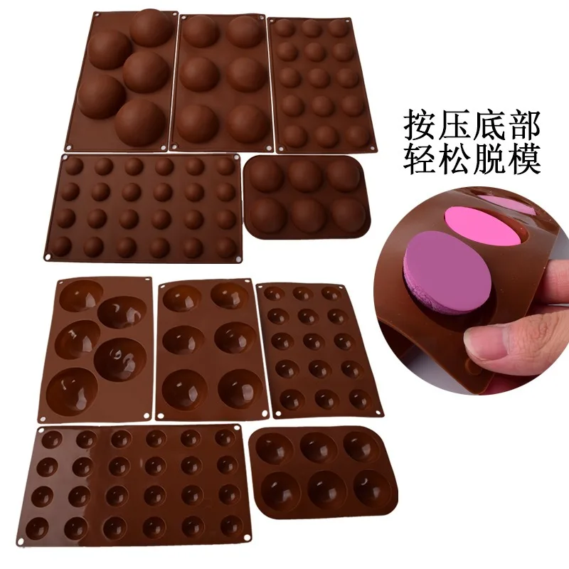 1pc Semi-Sphere Silicone Cake Mold for Chocolate, Ice Cream, Jelly, Pudding, and Rice B... - SKU SSCM1752 - UGI Packaging
