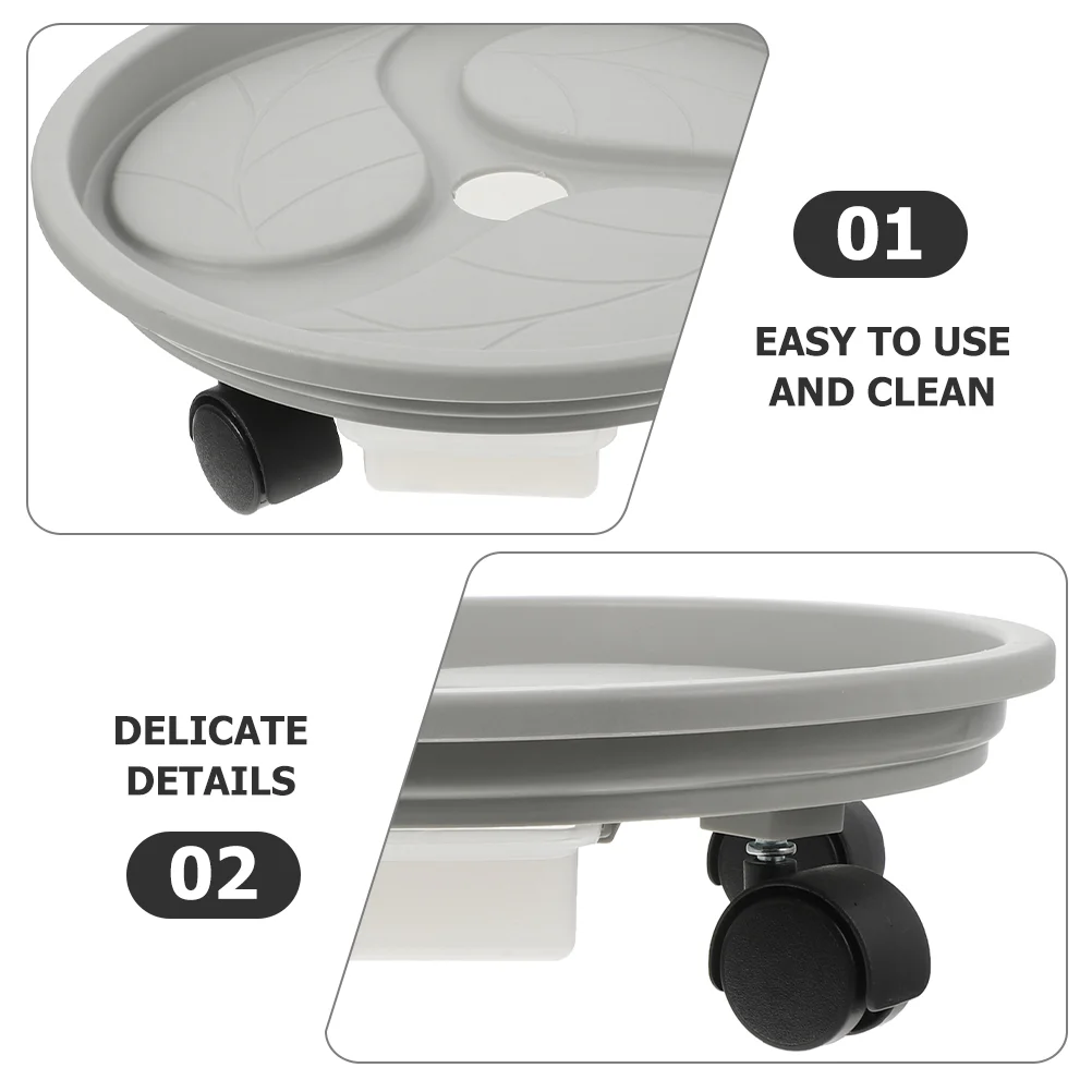 Movable Casters Flower Pot Tray Plant Coasters Rolling With Wheels Storage Holders Planter Tray Plastic For Potted Plant plant saucer flowerpot holder plastic plant saucer