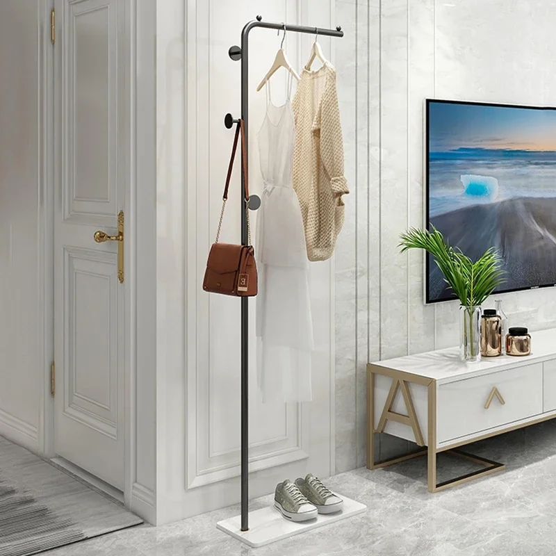 Entryway Luxury Coat Rack Standing Design Bathroom Metal Hanger Rack Floor Dressing Room Entrance Perchero Home Furniture OA50CR