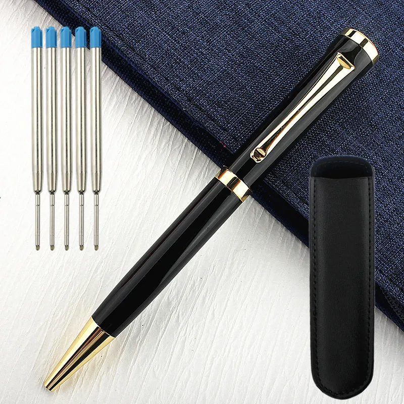 

Luxury Quality 698 Black Business Office Ballpoint Pen New Student School Stationery Supplies Pens for Writing