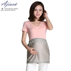 Electromagnetic radiation protective 100% silver fiber knitted fabric maternity abdominal apron EMF shielding Fetal Protector