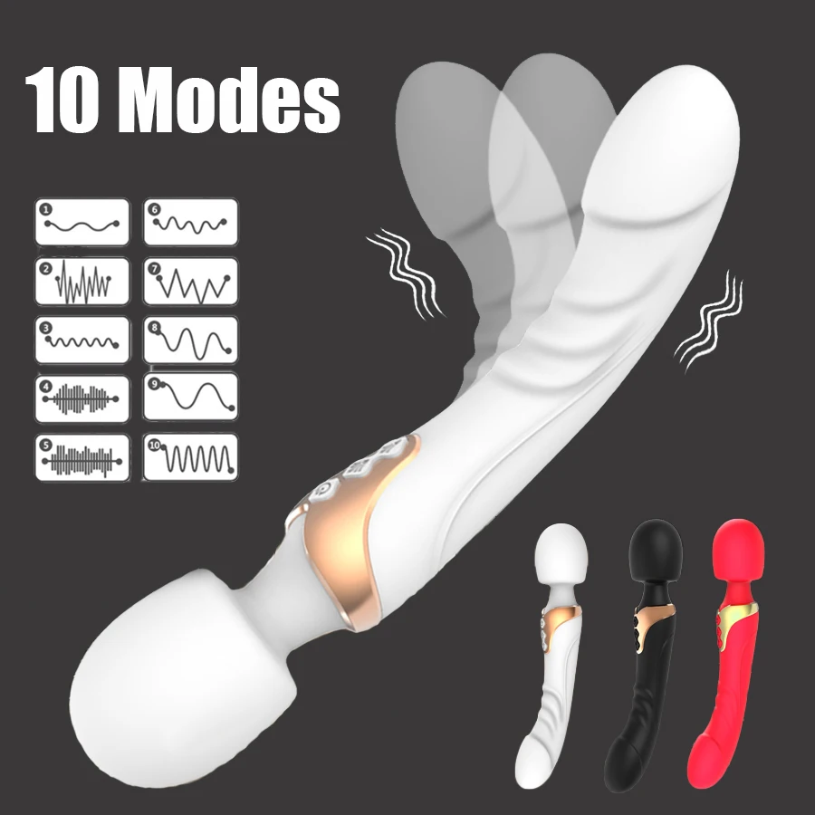 Female Sex Toys Powerful AV Vibrator Dildos Magic Wand Women 10 Modes Clitoris Stimulator G Spot Vagina Massager