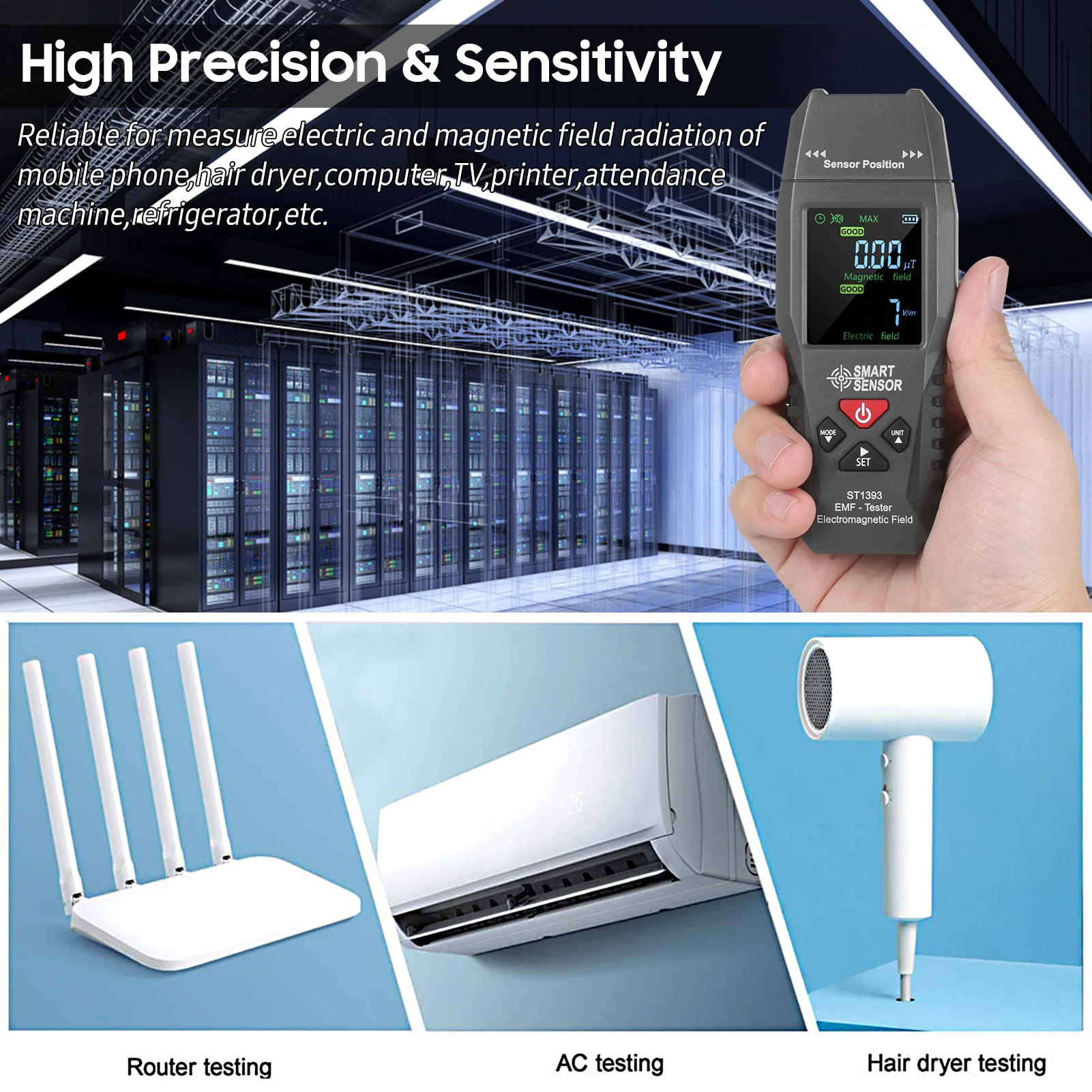 Advanced Handheld Digital EMF Meter and Radiation Tester
