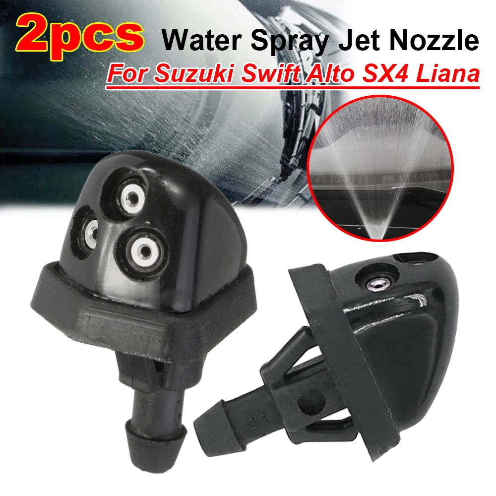 2PcsCarWindshieldWaterSprayJetNozzleWindscreenWiperWasherFor