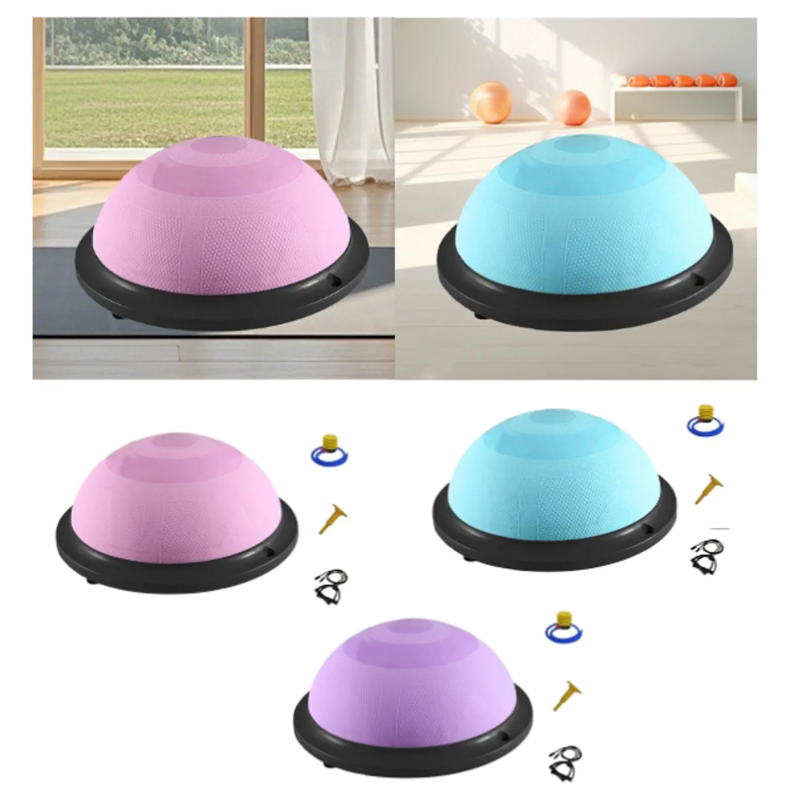 Semicircle Balance Ball Non Slip Balance Training Half Yoga Ball Exercise for Gymnastic Full Body Workouts Gym Sports Home