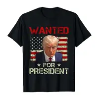 Never Surrender Trump T-Shirt | 2024 Mugshot T-Shirt | Funny Trump 2024 Shirts with Mugshot Design Cool Mugshot T-Shirt 1