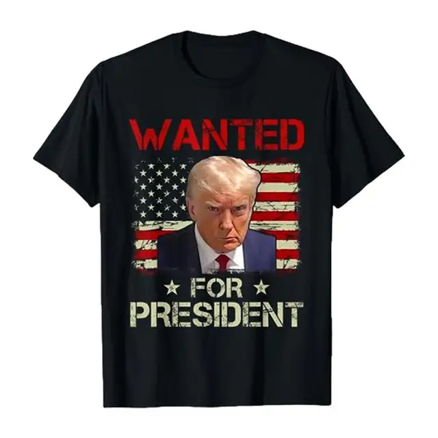 Never Surrender Trump T-Shirt | 2024 Mugshot T-Shirt | Funny Trump 2024 Shirts with Mugshot Design Cool Mugshot T-Shirt 1