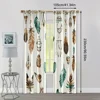 2pcs, Popular Curtain Panels 2D print Cactus and feathers Machine Washable Fabric (without rod) Thermal Insulation, and Room 4