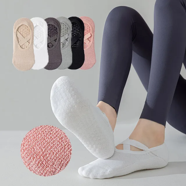 Yoga Pivot Barre Socks Women Cotton Terry Silicone Non-slip Grip Pilates Sock