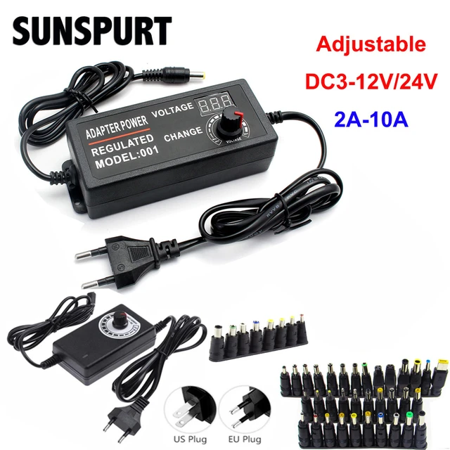 Ac Adapter 12 V Adjustable  Ac220v Dc12v Power Adapter - Adjustable Ac Dc  Power - Aliexpress
