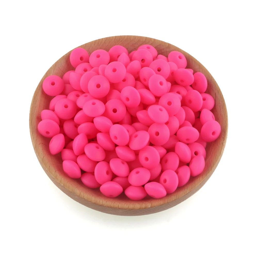 Silicone Lentil Spacer Beads for DIY Accessories (12mm, Multiple Quantities Available)