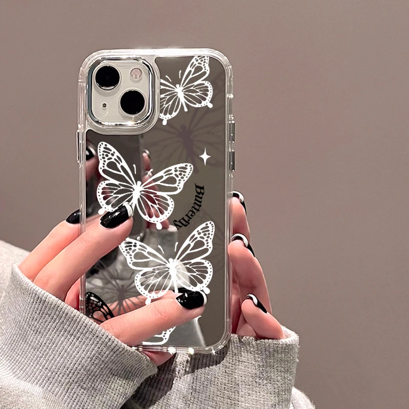 thumbnail image 1 of For iPhone 11 Mirror Phone Case For iPhone 11 12 13 15 14 Pro Max XS Max XR Cases Aesthetic Art Letter Make up Mirror Soft Cover, 1 of 4