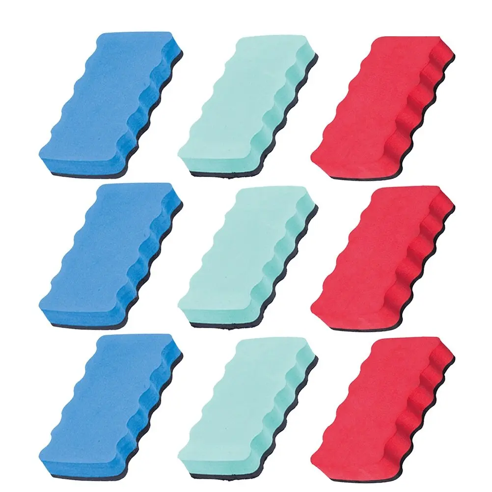 9Pcs 멀티 지우개 홈 오피스 학교 기숙사 게임룸 플레이 센터에 적합 레드 블루 그린