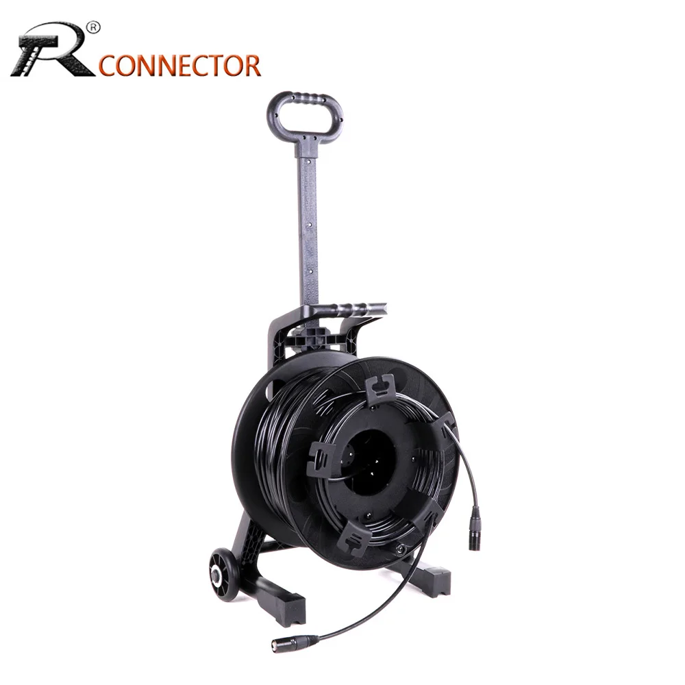 Cabo de Sinal de Rede Impermeável ao ar Livre Móvel para Palco Profissional Preto ou Laranja Rj45 Multi-core Cat6 Pitman Estilo