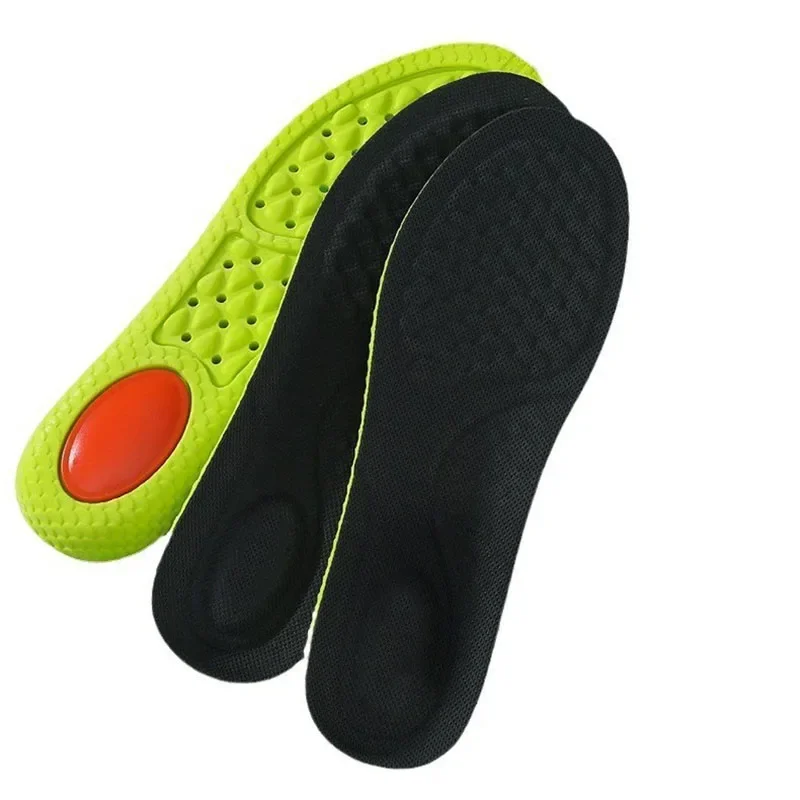 Men Women Feet Care Shoes Pad Sports Shock Absorption Insole Green PU Memory Foam Breathable Arch Support Orthopedic Shoes Pad