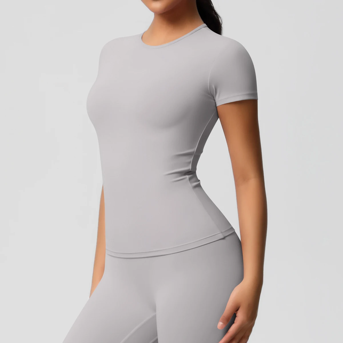 High Elastic Dry Fit Sports Top - Womens Breathable Gym T-Shirt
