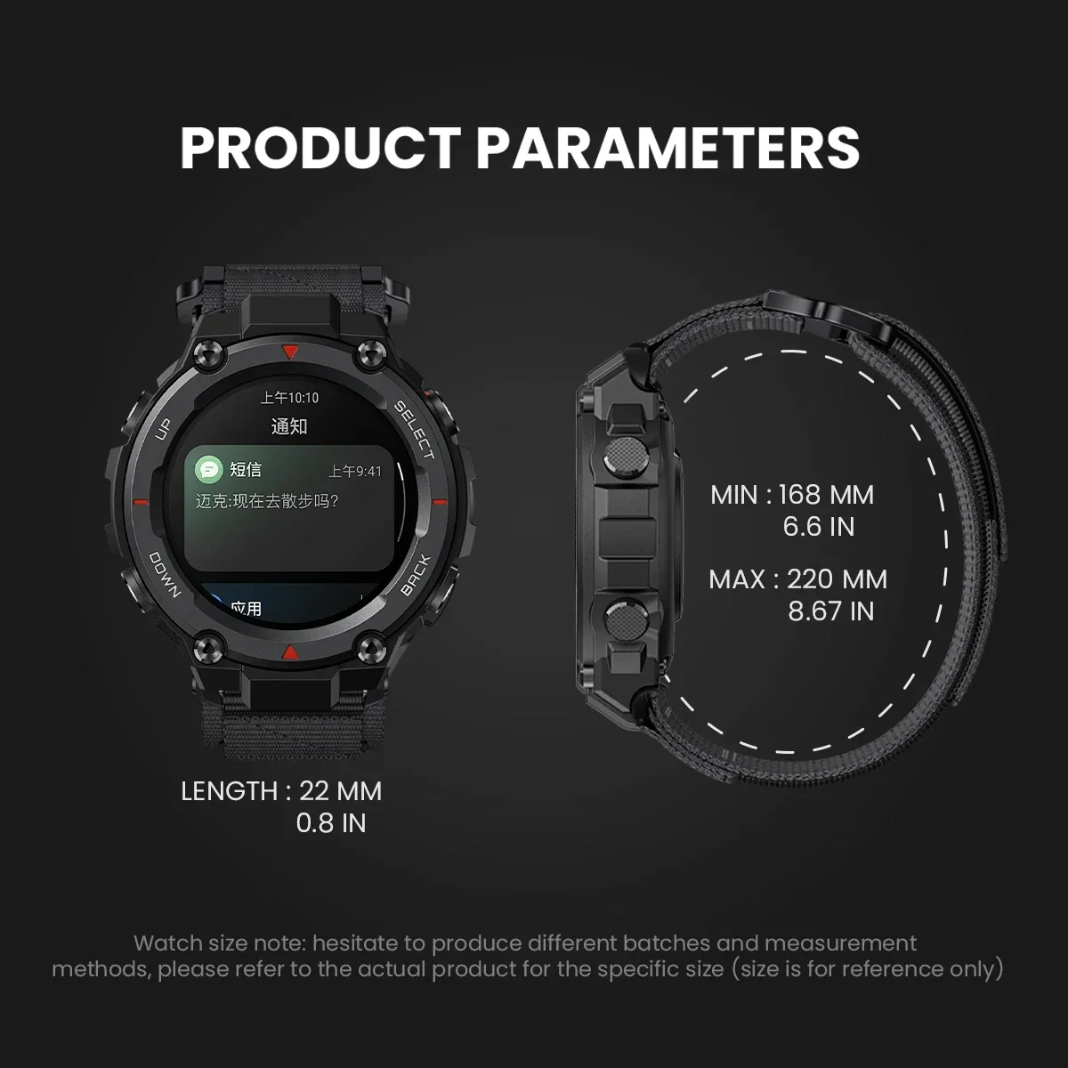 Nylon Sport Strap - Durable & Adjustable Watch Band for Smartwatch Bracelet Accessories