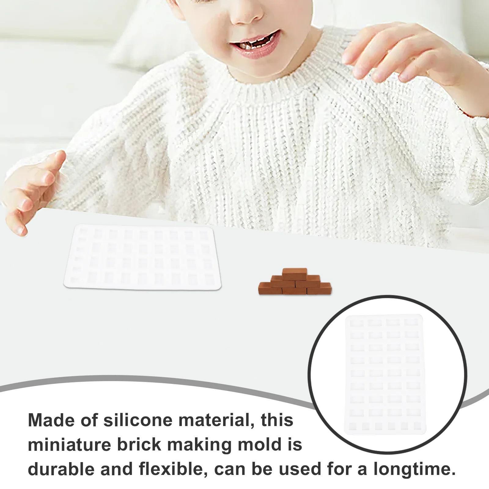 미니어처 벽돌 몰드 미니 벽돌 제작 도구, DIY 미니어처 벽돌 몰드, 수공예 제작 몰드
