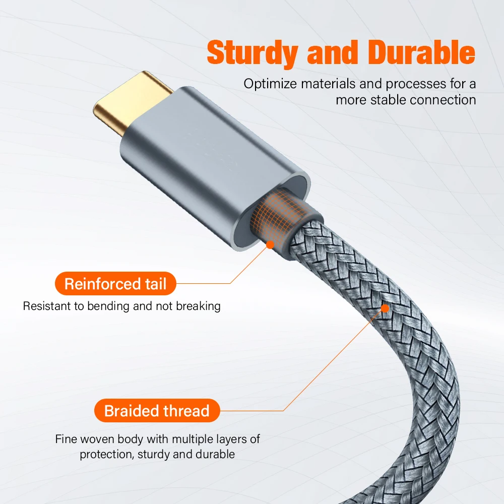 Premium USB C to Type B 2.0 Data Cable for Printers and Electronic Instruments