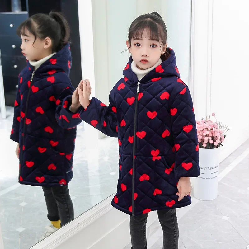 Thickened Art Painting Inverted Clothes for Children Kindergarten Boys Winter Protective Outerwear Primary School Students