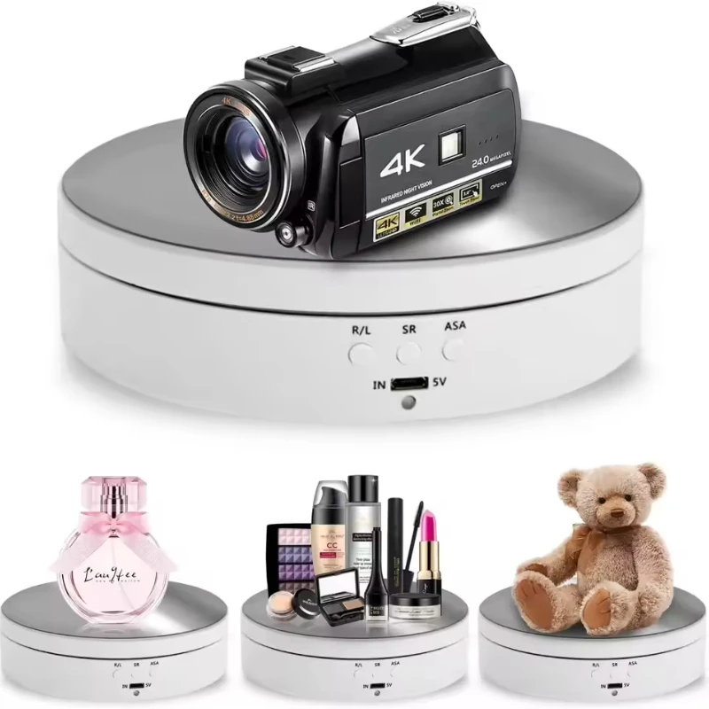 3-Speed Electric Turntable Different Platform 360&deg; Motorized Photography Stand for Product Jewelry Display&Ads Shooting jewelry display stand rotating display stand rotating turntable plate