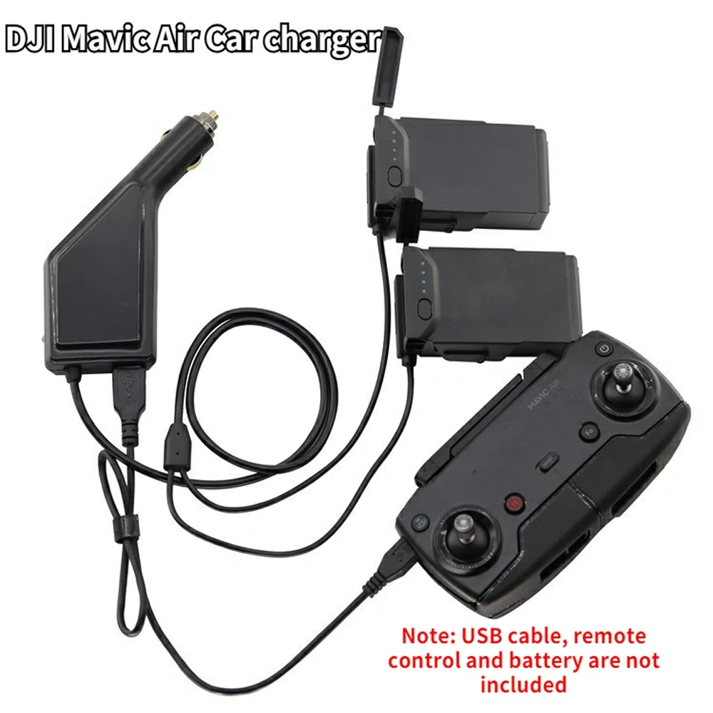 Suitable For Dji Mavic Air Car Charger Dual Battery Remote Control Car Charger Outdoor Charging Accessories