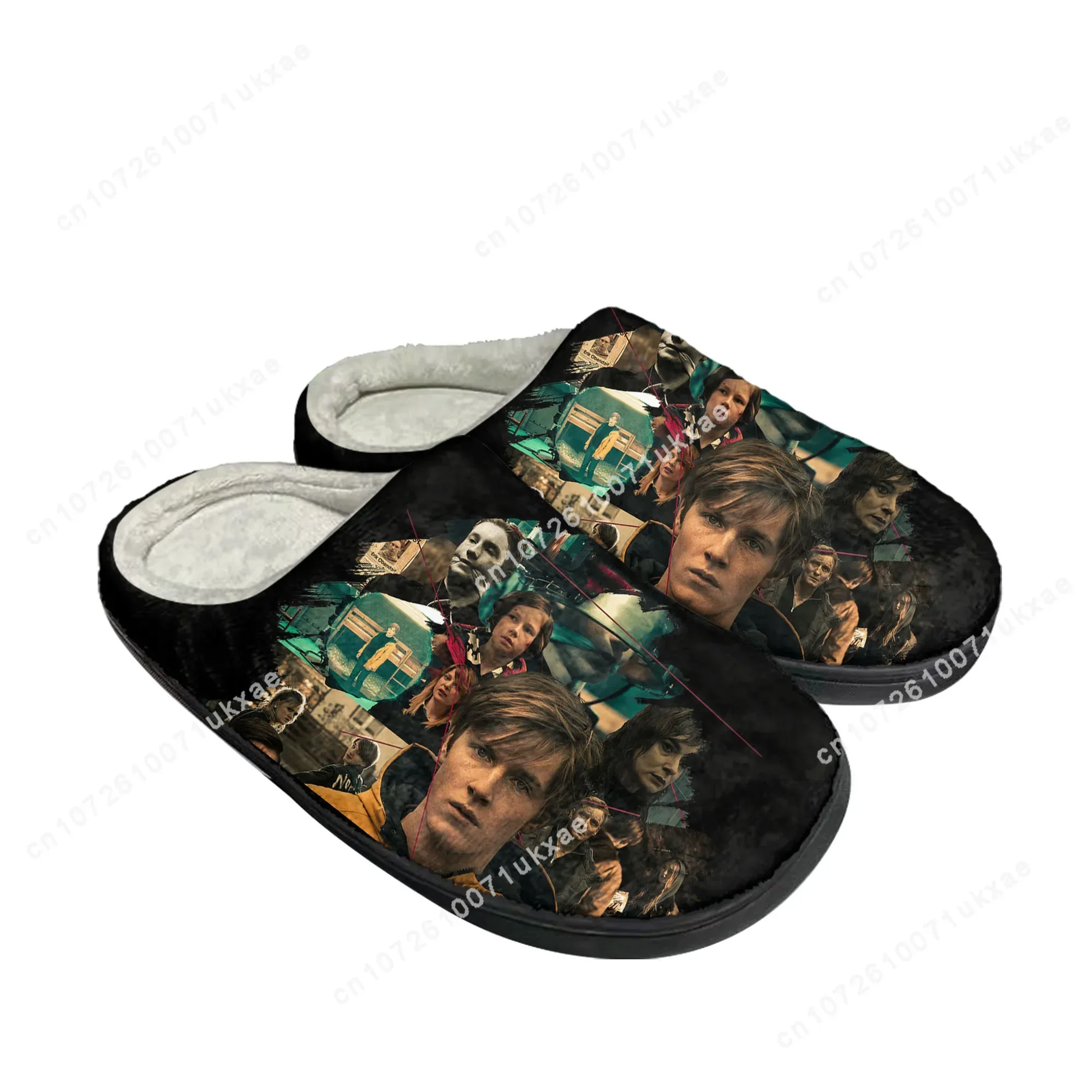 Dark TV series Home Cotton Slippers Mens Womens Beginning End Plush Bedroom Casual Keep Warm Shoes Thermal Slipper Custom Shoe