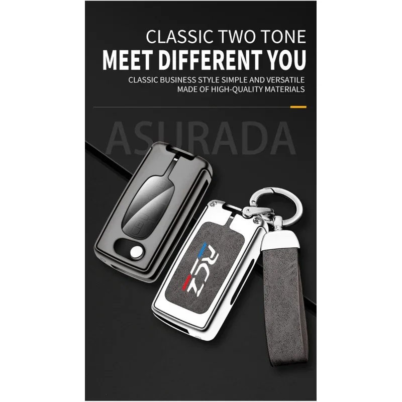 Coque De Protection Pour Clé Peugeot RCZ (2010-2013) - TPU Souple, Anti-chocs - Porte-clés Inclus - Couleur B-1 (noir)