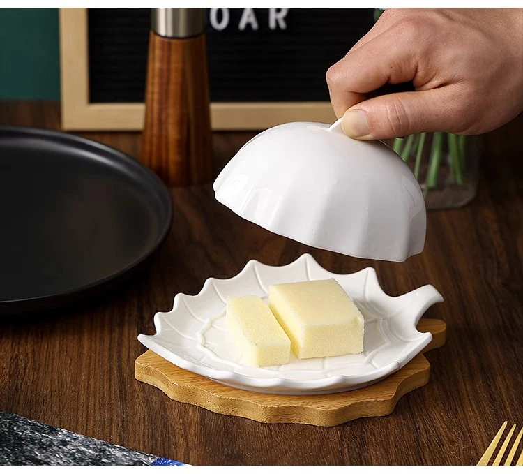 バターホルダー バター皿 セラミックチーズオーガナイザー 蓋付き