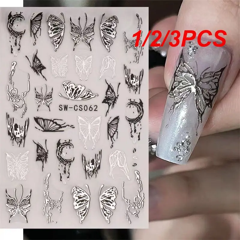 

1/2/3PCS Angel Wing Temporary Tattoos For Women Adults Realistic Butterfly Feather Face Fake Tattoo Sticker