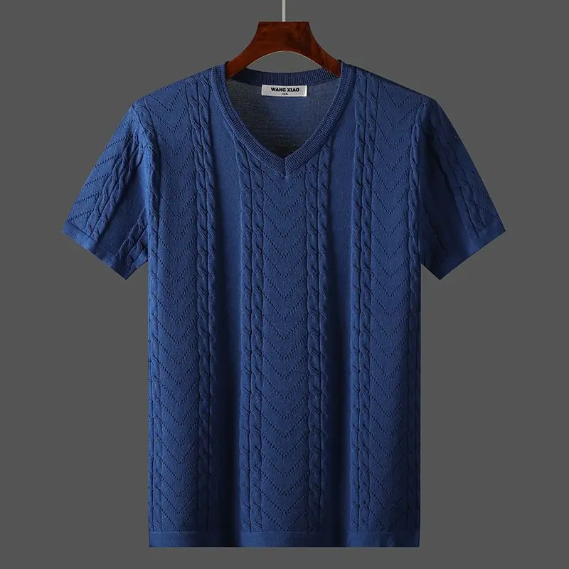

Autumn Winter New V Neck Sweaters for Men Korean Luxury Men's Clothing Slim Fit Casual Pull Homme Knitting T Shirts Z12