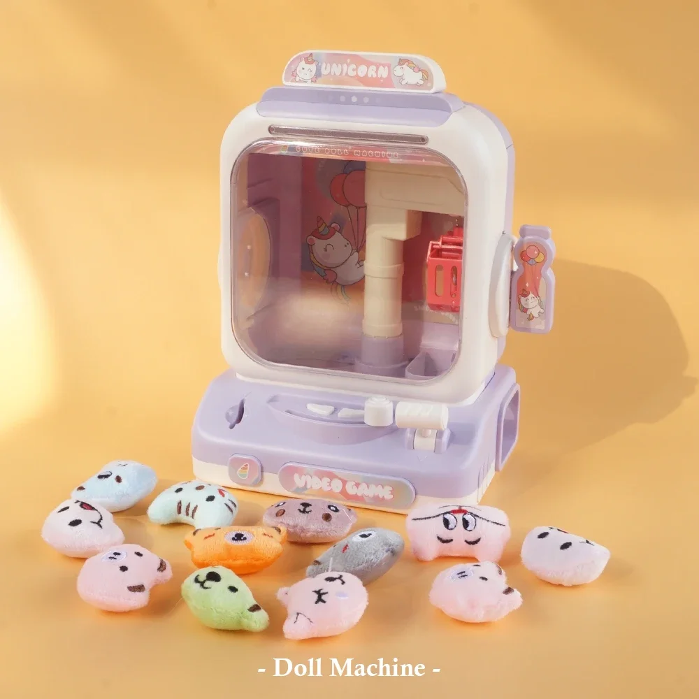 New Mini Claw Machine Rabbit  Electronic Dispenser Arcade Game Candy Crane Game Doll Capsule Toy Music And Lighting Kids Gift 4
